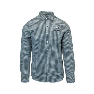 Black Checkered Aggie Bull Utah State Button-Down Long-Sleeve